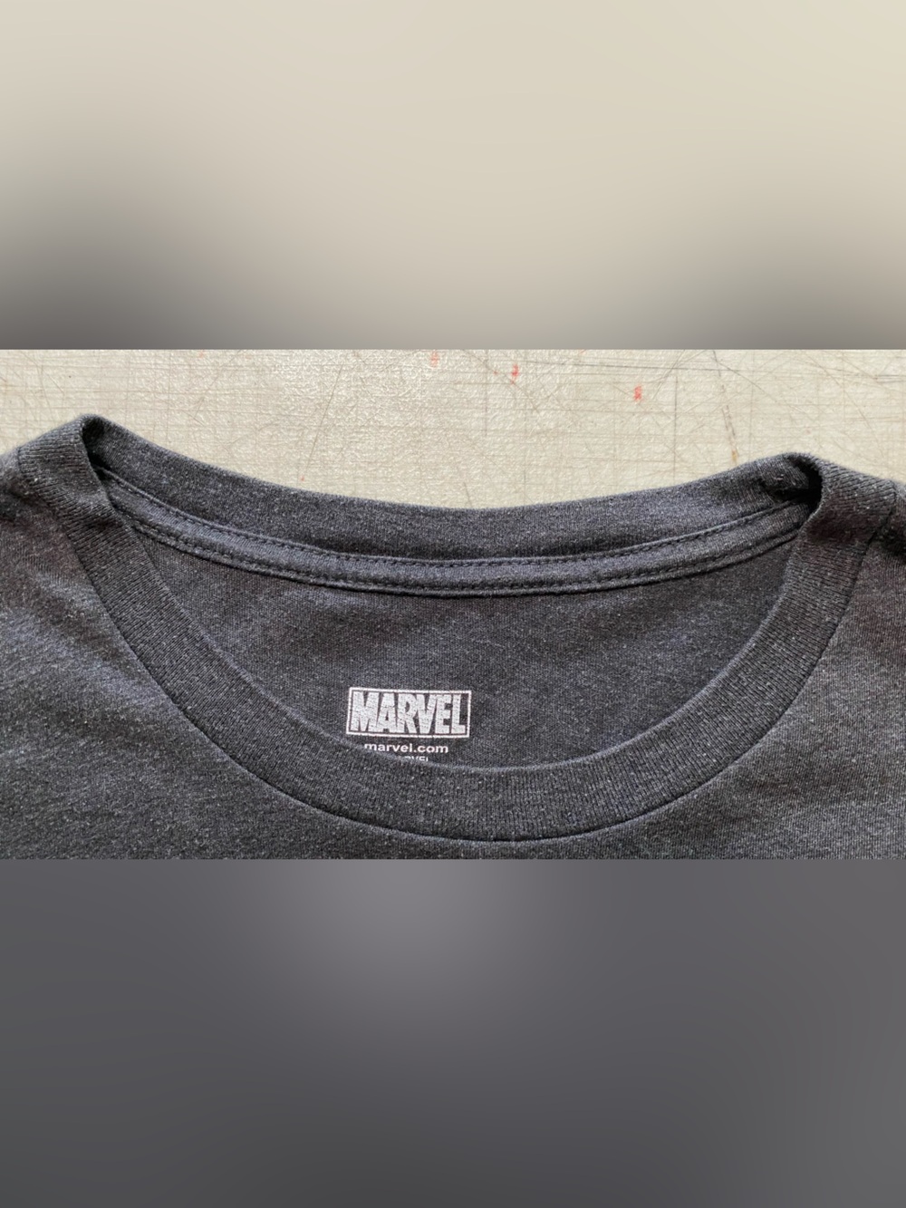 Marvel punisher Long Sleeve Tee with White Skull and Sleeve Text - Picture 3 of 8
